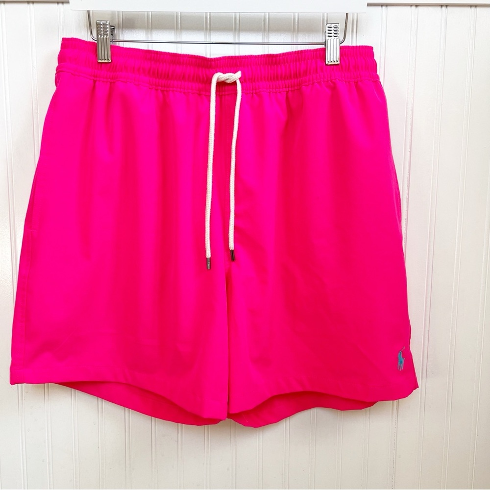 Polo Ralph Lauren Traveler Bright Pink Swim Trunks Swim Shorts Men’s XL - Picture 2 of 8